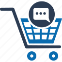 cart message, basket, cart, chat, message, store, email