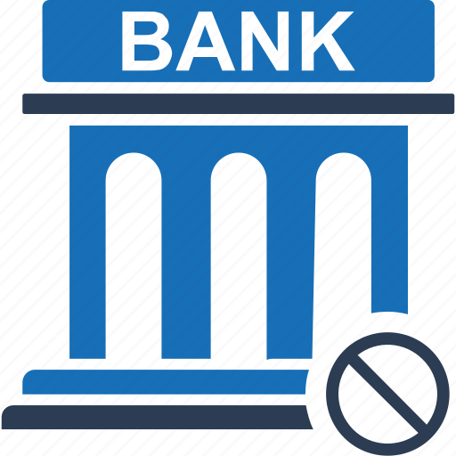 Bank prohibited, ban, banking, bill, forbidden, money, finance icon - Download on Iconfinder