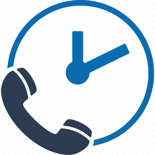 Call on time, call, clock, mobile, time, timer, device icon - Download on Iconfinder