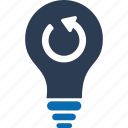 refresh idea, change, update, refresh, light, bulb, idea