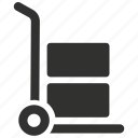 delivery, freight, hand trolley, package, shipping