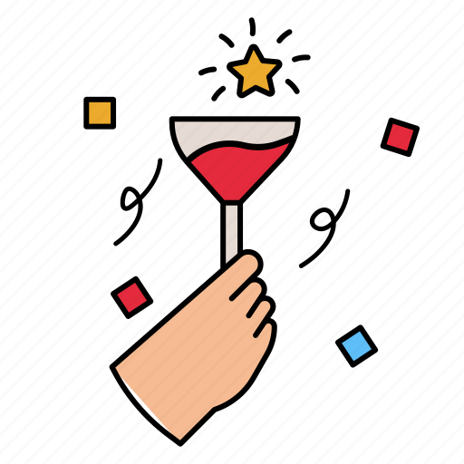 Celebration, cheer, wine, star, party icon - Download on Iconfinder