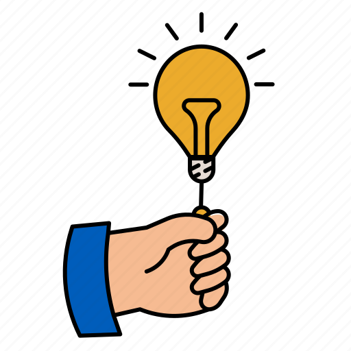 Idea, bulb, innovation, hand, light icon - Download on Iconfinder