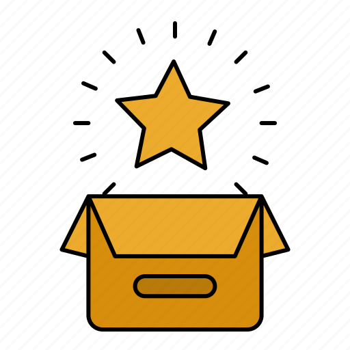 Surprise, star, new, product, box icon - Download on Iconfinder