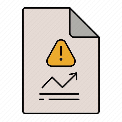 Warning, label, alert, documents, graph icon - Download on Iconfinder