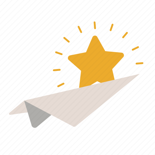 Direction, paper, plane, star, motivation icon - Download on Iconfinder