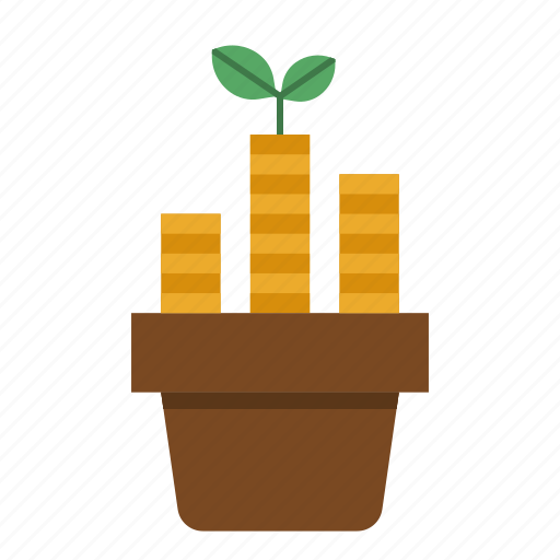 Growth, money, plant, business, pot icon - Download on Iconfinder