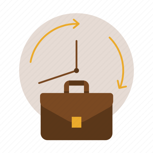 Overtime, briefcase, clock, time, work icon - Download on Iconfinder