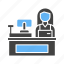 cashier, seller, cash box, cash counter, treasurer, store, shop, cash 