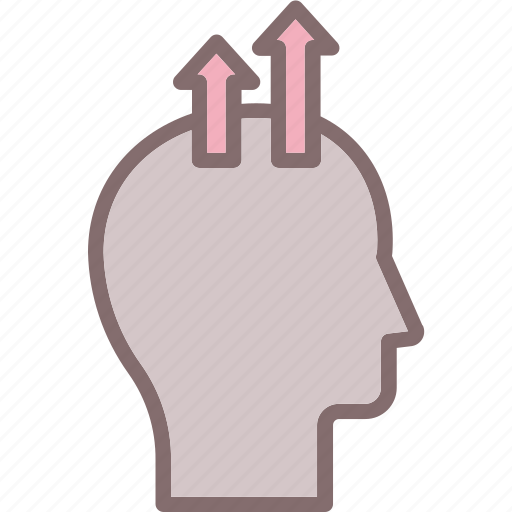=, arrows, brain, growth, optimistic mode, thinking icon - Download on Iconfinder
