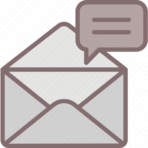 Chat bubble, envelope, mail, message, open envelope icon - Download on Iconfinder