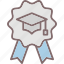 ability, badge, capability, mastery, mortarboard 