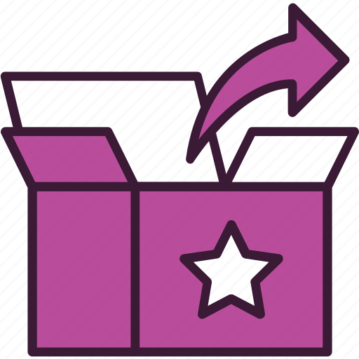 Box, new, package, product, release, star, unpack icon - Download on Iconfinder