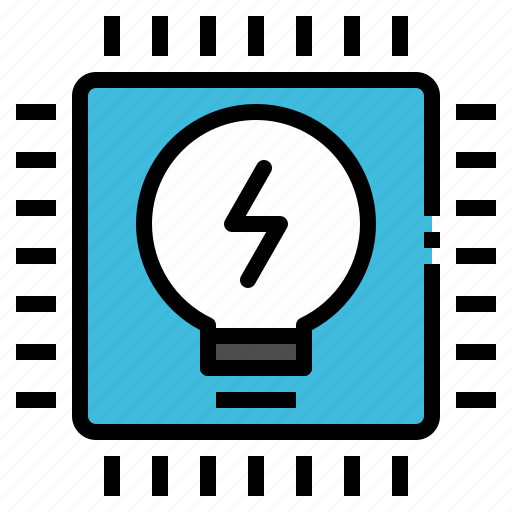 Brain, chip, idea, lightbulb, processor icon - Download on Iconfinder