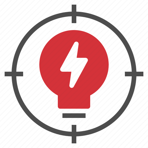 Creative, crosshair, idea, lightbulb, target icon - Download on Iconfinder