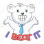 i beat it, working bear, happy bear, happy teddy, teddy bear 