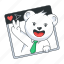 social feed, social media, happy bear, laughing bear, happy teddy 