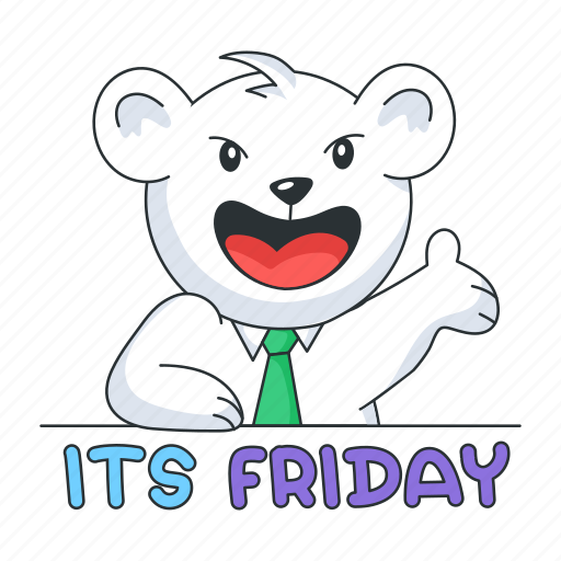 It’s friday, friday feeling, feeling happy, happy bear, working bear icon - Download on Iconfinder