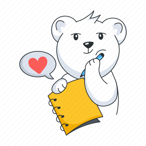Thinking bear, cute bear, cute teddy, working bear, bear character icon - Download on Iconfinder