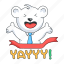 business achievement, achieving goal, cute bear, happy bear, laughing bear 