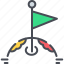 earth, flag, goal, implementation, mission, objective, strategy icon