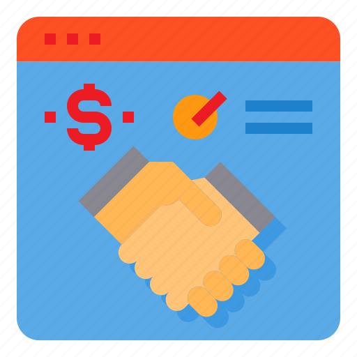 Agreement, browser, hand, online, partnership icon - Download on Iconfinder