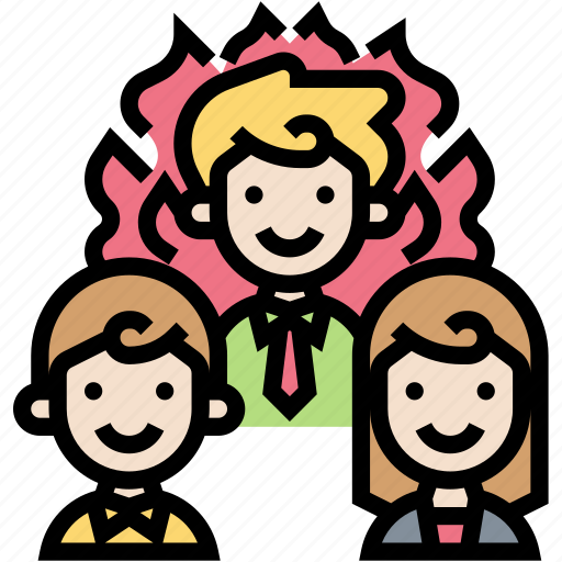 Teamwork, overseer, corporate, leader, chairperson icon - Download on Iconfinder