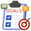 goals list, checklist, todo, plan list, agenda list 
