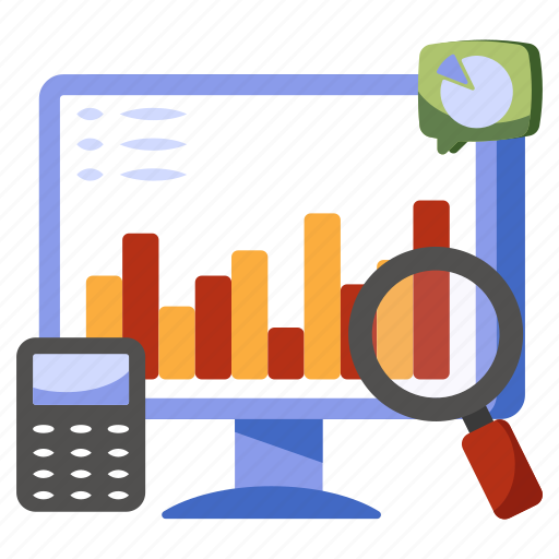 Online data analysis, online infographic, statistics, online chart, online graph icon - Download on Iconfinder