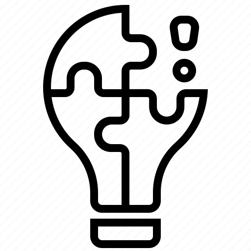 Puzzle, solution, idea, business, bulb, lamp, strategy icon - Download on Iconfinder