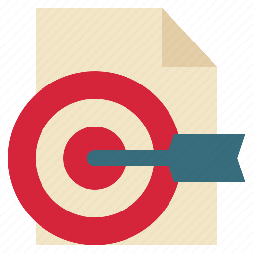 Paper, report, dartboard, arrow, business, target icon - Download on Iconfinder