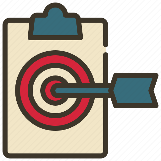 Clipboard, arrow, dartboard, business, target icon - Download on Iconfinder