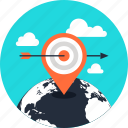 gps, location, map, marker, navigation, target, world