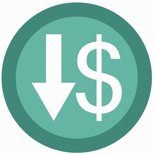 Arrow, dollar, down, sign icon - Download on Iconfinder