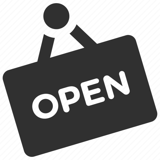 Open, open door, open sign, opened, opening sign, shopping, store icon - Download on Iconfinder