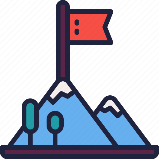 Goal, mountain, target, achieve, challenge icon - Download on Iconfinder