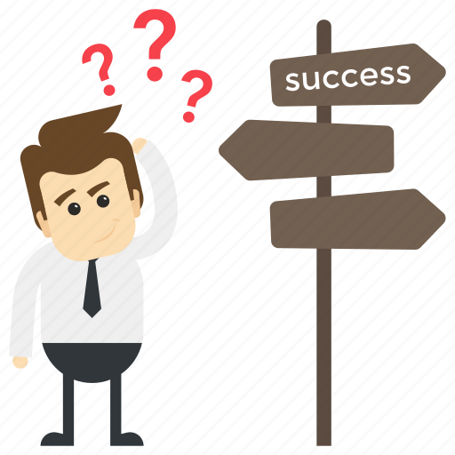Confused man, employee, key to success, pathway to success, way to success icon - Download on Iconfinder