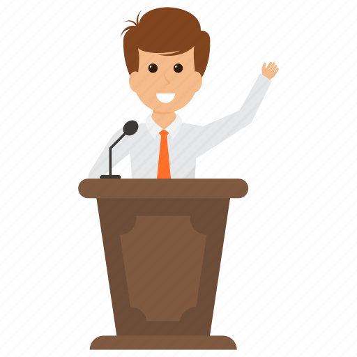 Businessman speech, entrepreneurship presentation., public speaker, speech conference, staff training icon - Download on Iconfinder