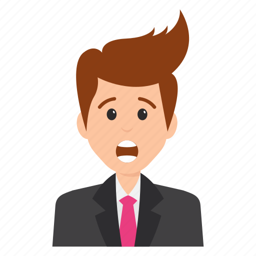 Angry businessman, frustrated expressions, furious businessman, unhappy manager, work depression icon - Download on Iconfinder