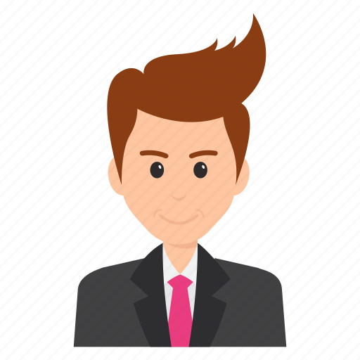 Business character, businessman smiling, joyful happy businessman, successful business person, winner emotions icon - Download on Iconfinder