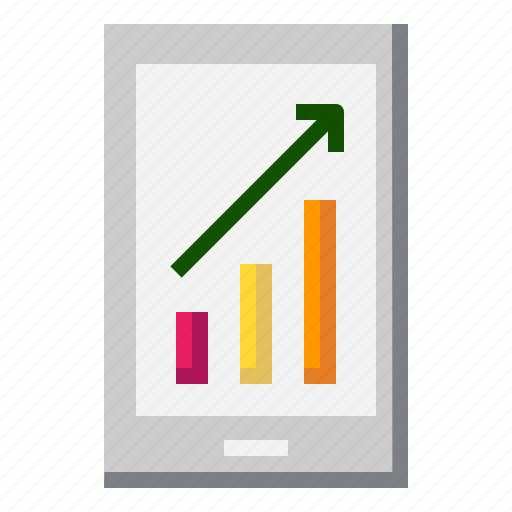 Analytics, graph, mobile, multimedia, smartphone, stats, technology icon - Download on Iconfinder