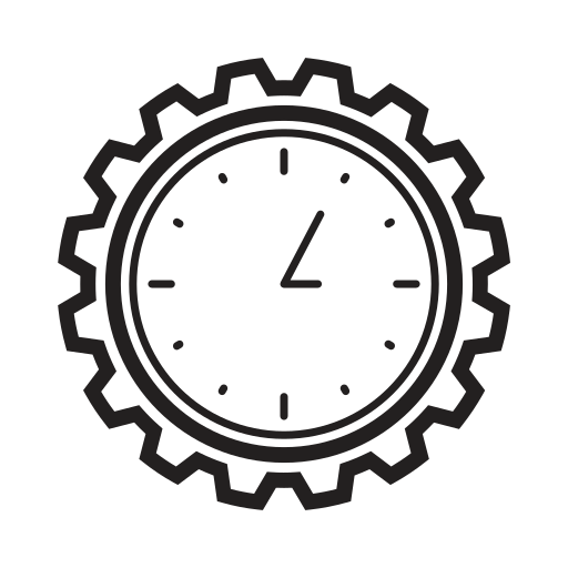 Bussiness, clock, gear, media, time, work icon - Free download