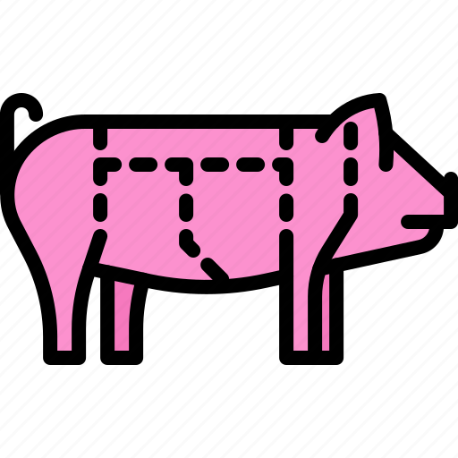 Pig, pork, meat, butcher, food, shop icon - Download on Iconfinder