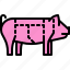pig, pork, meat, butcher, food, shop 