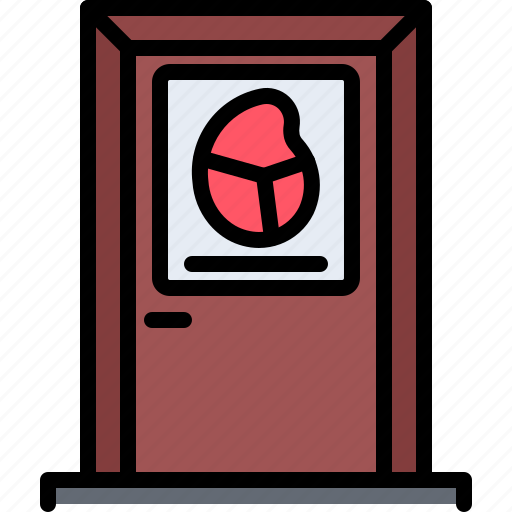 Door, sign, steak, meat, butcher, food, shop icon - Download on Iconfinder