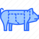pig, pork, meat, butcher, food, shop