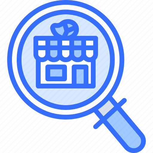 Search, magnifier, building, meat, butcher, food, shop icon - Download on Iconfinder