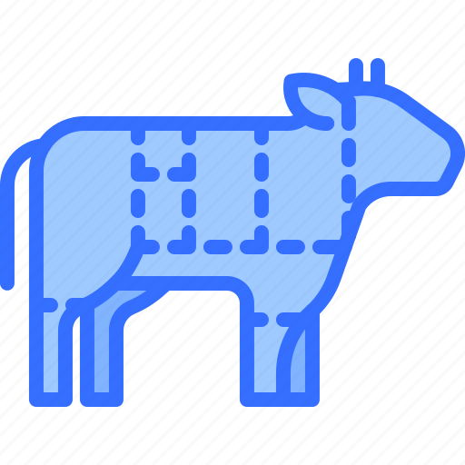 Cow, beef, meat, butcher, food, shop icon - Download on Iconfinder