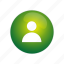 account, avatar, button, green, interface, profile, user 