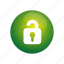 button, ecology, green, lock, password, security, unlock 
